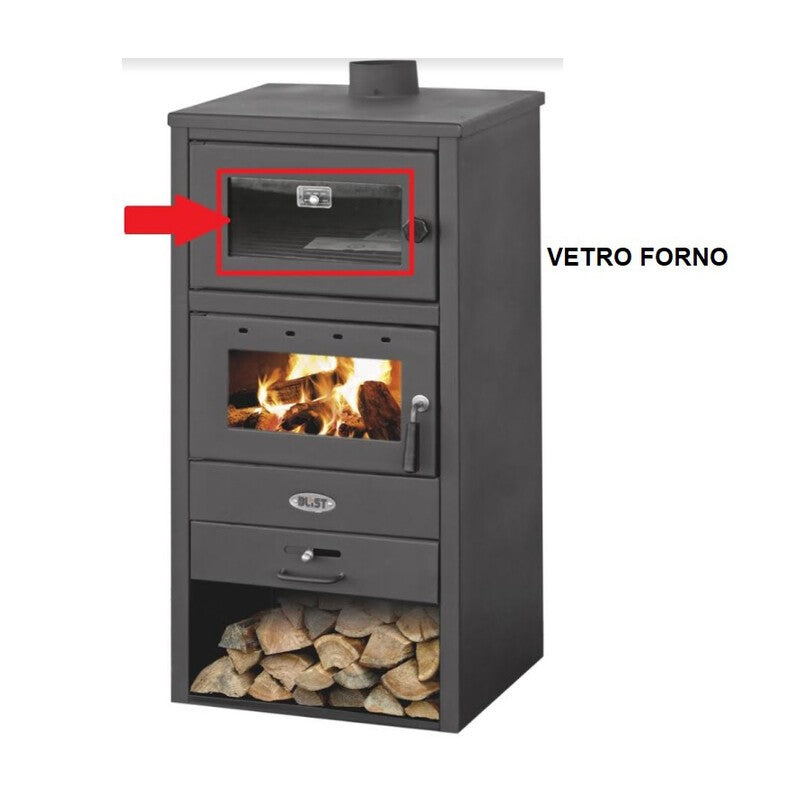 R VETRO FORNO P/STUFA LEGNA C/FORNO BLIST BR