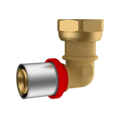 RACCORDO A PRESSARE IKARO CURVO CON GIRELLO E GUARNIZIONE Misura: 3/4 - D.26x3 -CONF