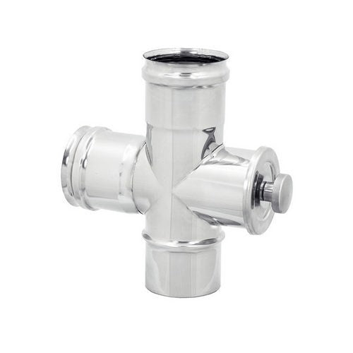 RACCORDO A T 90° CON ISPEZIONE INOX 304 Misura: Diam. 80