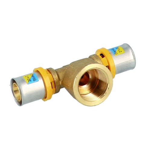 RACCORDO A T FEMMINA A PRESSARE PER MULTISTRATO Misura: 20x3/4"x20