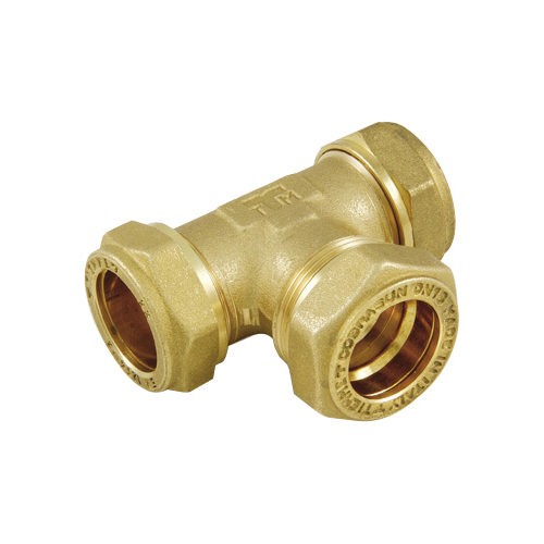 RACCORDO A T RAME-INOX-RAME COBRASUN Misura: 22(Cu) x DN 16 x 22 (Cu)