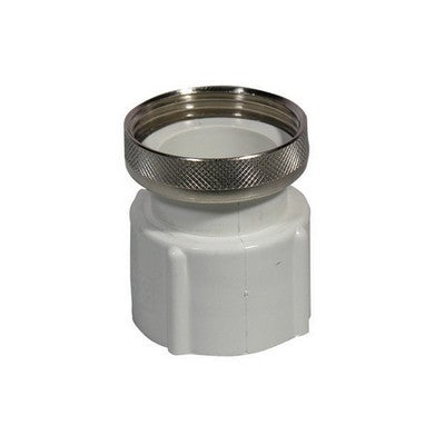 RACCORDO ABS BIANCO CON GHIERA IN OTTONE Misura: 1"1/4 x 32