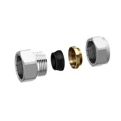 RACCORDO ADATTATORE CROMATO PER TUBO RAME Misura: 3/4" x 18