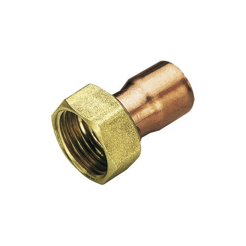 RACCORDO DIRITTO IN RAME A SALDARE CON GIRELLO Misura: 1" x 22