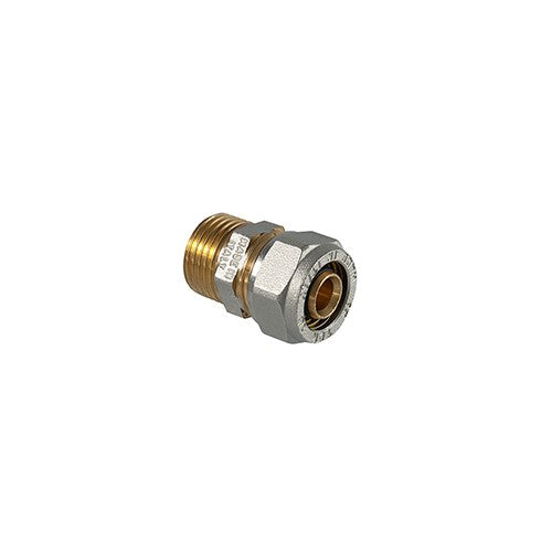 RACCORDO DIRITTO MASCHIO A COMPRESSIONE PER TUBO MULTISTRATO Misura: 3/4" x 26 (3,00)
