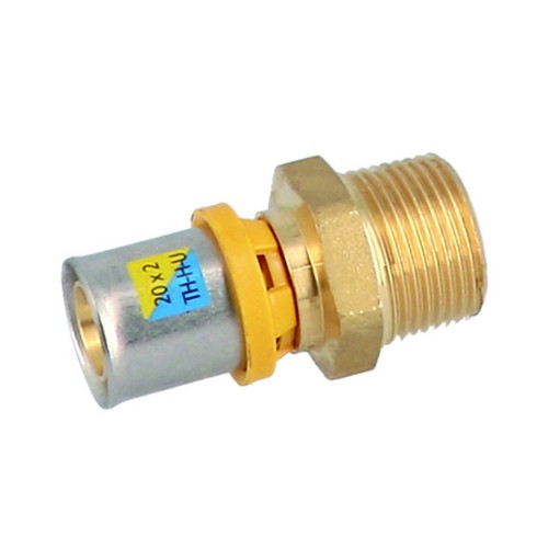 RACCORDO DIRITTO MASCHIO A PRESSARE PER MULTISTRATO Misura: 3/4" x 20