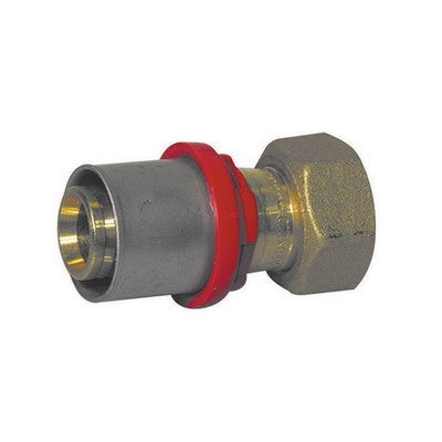 RACCORDO DIRITTO PRESS. CON GIRELLO E GUARN. PIANA PER MULTISTRATO Misura: 1/2 x 20 -CONF
