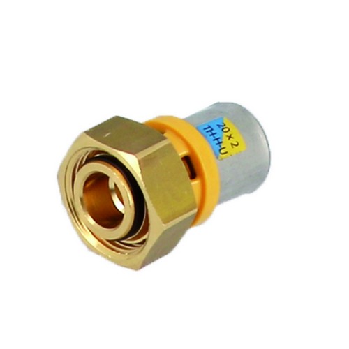 RACCORDO DIRITTO SEDE PIANA CON GIRELLO E GUAR. A PRESSARE MULTISTRATO Misura: 3/4" x 26