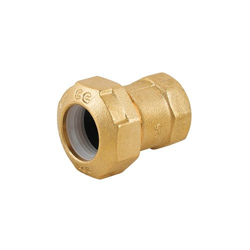 RACCORDO FEMMINA IN OTTONE PER TUBO PE Misura: 3/4" x 25