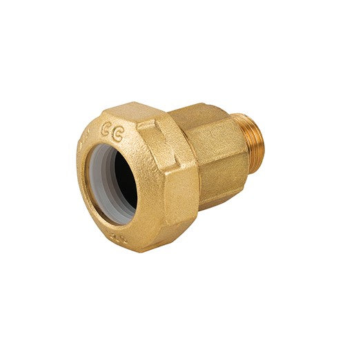 RACCORDO MASCHIO RIDOTTO IN OTTONE PER TUBO PE Misura: 1" x 40