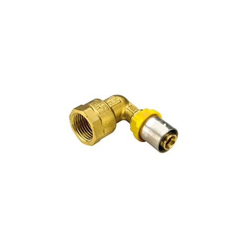 RACCORDO PER MULTISTRATO GAS CURVO FEMMINA Misura: 16 x 1/2"