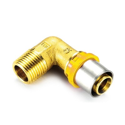 RACCORDO PER MULTISTRATO GAS CURVO MASCHIO Misura: 20 x 1/2"