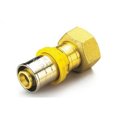 RACCORDO PER MULTISTRATO GAS DIRITTO CON GIRELLO E GUARNIZIONE PIANA Misura: 20 x 3/4"