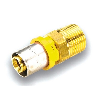 RACCORDO PER MULTISTRATO GAS DIRITTO MASCHIO Misura: 20 x 1/2"