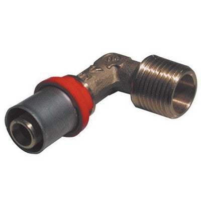 RACCORDO PRESS CURVO MASCHIO PER MULTISTRATO Misura: 1/2 x 20 -CONF
