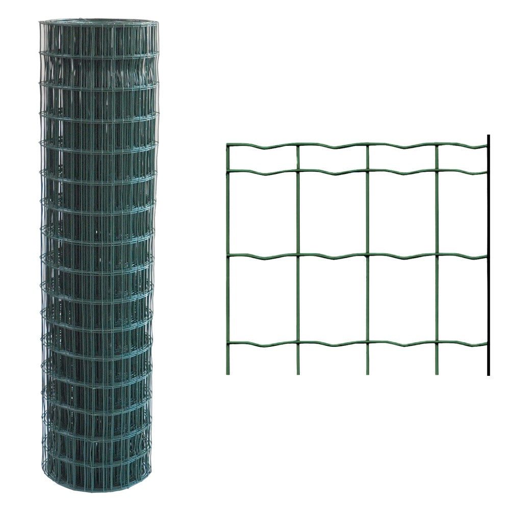 RETE ELETTROSALDATA PLASTIFICATA 76,2 x 63,5 Filo Ø mm. 1,6/2 - H. cm 200 x mt. 25