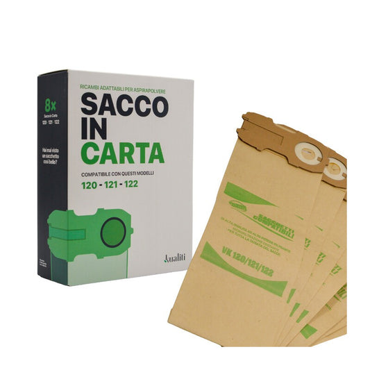 RICAMBIO FOLLETTO SACCO IN CARTA K120/1/2 PZ.8
