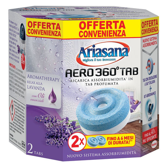 RICARICA ASSORBIUMIDITA' 'ARIASANA AERO 360° BIPAC bipack (2 x gr.450) lavanda