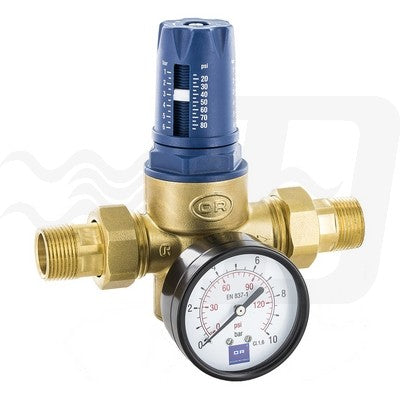 RIDUTTORE DI PRESSIONE A MEMBRANA TWIST PN 25 C/MANOMETRO Misura: 1"