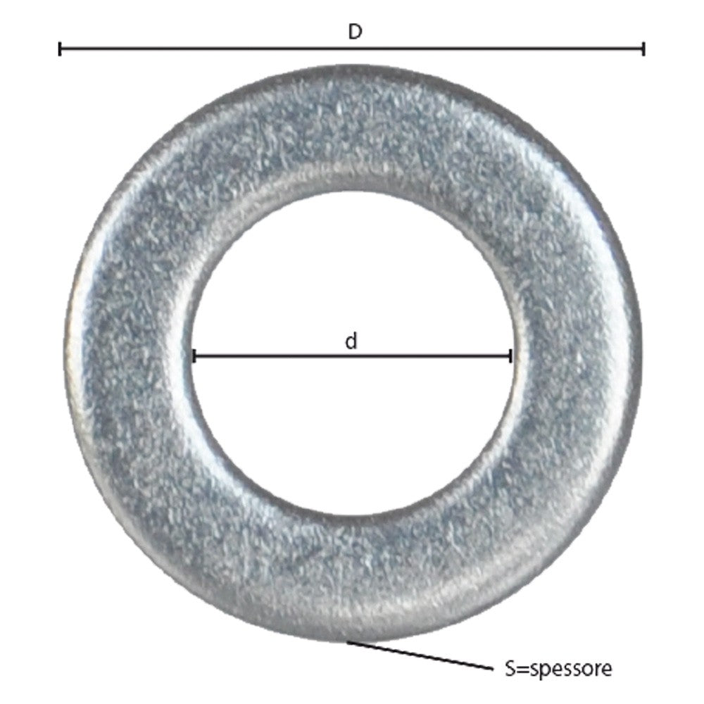 RONDELLA PIANA INOX A2 M 12 - 2,5 x 24 x 13 mm