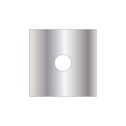 ROSONE INOX QUADRATO 80X80 NASTRO BIOADESIVO Misura: Foro D. 20 mm