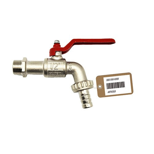 RUBINETTO A SFERA CON PORTAGOMMA F-BRICO Misura: 3/4" DN 14 PN 16