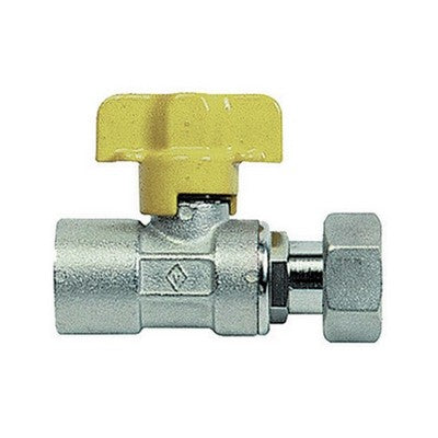 RUBINETTO A SFERA PER GAS FF CON BOCCHETTONE Misura: 3/4 x 1/2 DN 15
