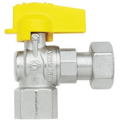 RUBINETTO A SFERA SQUADRA CON LEVETTA FEMMINA - DADO GIREVOLE FEMMINA Misura: 1/2" x 3/4" DN 10