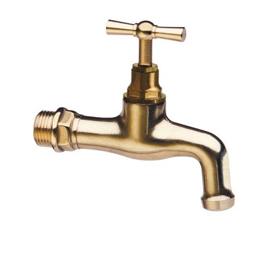 RUBINETTO CURVO IN OTTONE LUCIDATO Misura: 1/2" (DN 15)