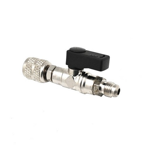 RUBINETTO PER BOMBOLETTA REFRIGERANTE CON DEPRESSORE Misura: F gir. 5/16" SAE - M 1/4"SAE