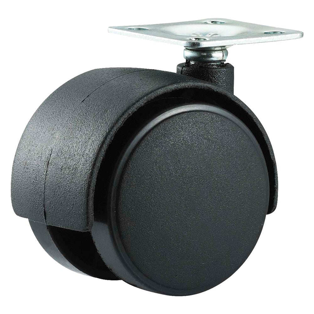 RUOTA PER MOBILI DOPPIA ø 50 - piastra mm 38 x 38 - capacità kg 30 - pz 2 BL