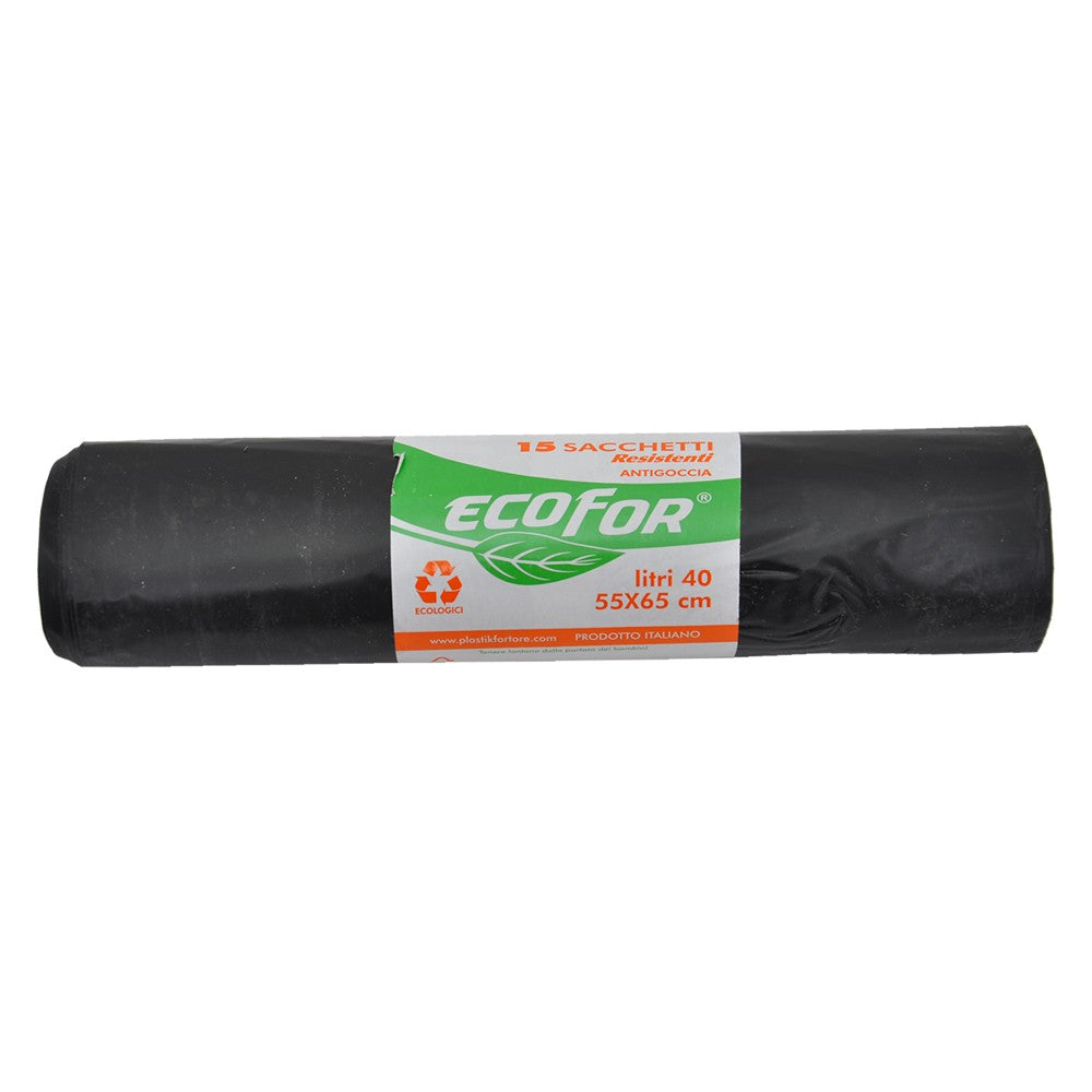 SACCHI PER NETTEZZA URBANA 'RESISTENTI' cm 90x120 - cf.5 pz - lt.150 - neri