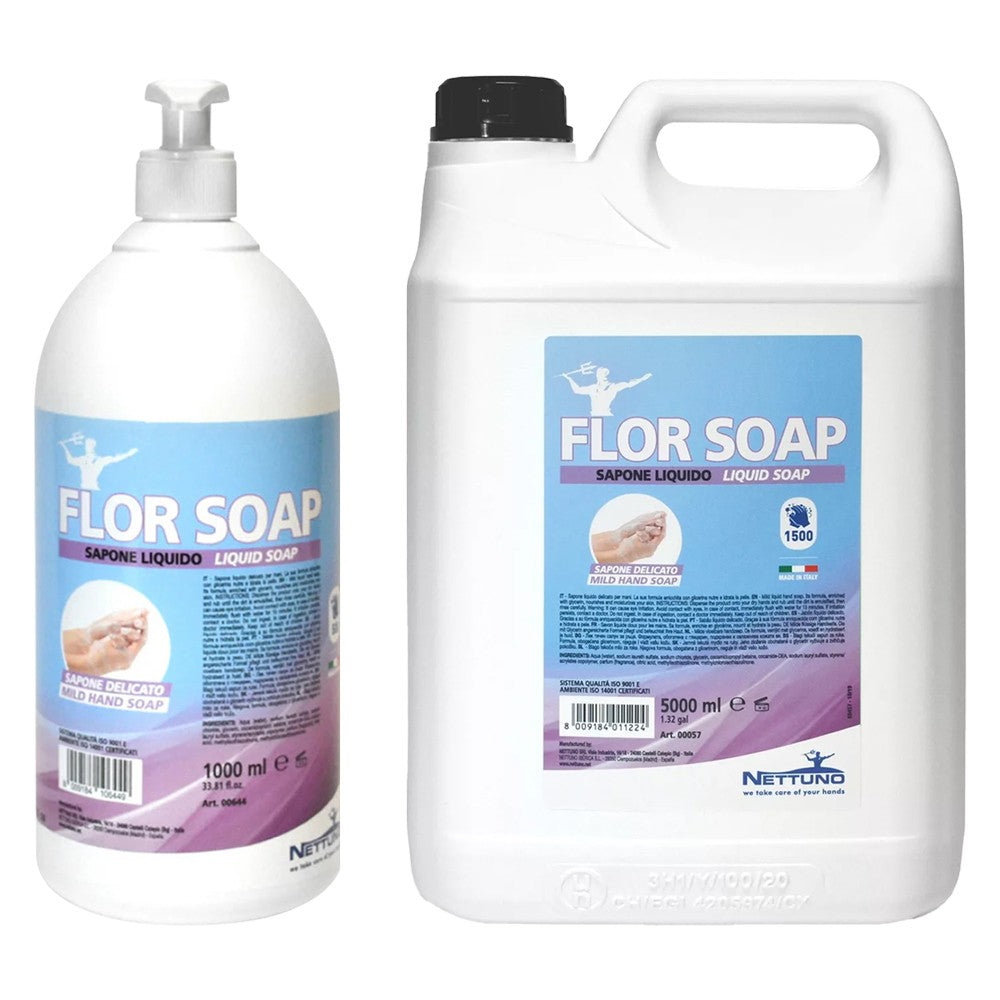 SAPONE LIQUIDO 'FLOR SOAP' ml 1000 con dosatore