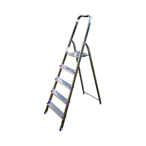 SCALA DOMESTICA IN ALLUMINIO TETI Misura: 6 gradini - H. al piano 1,32 m