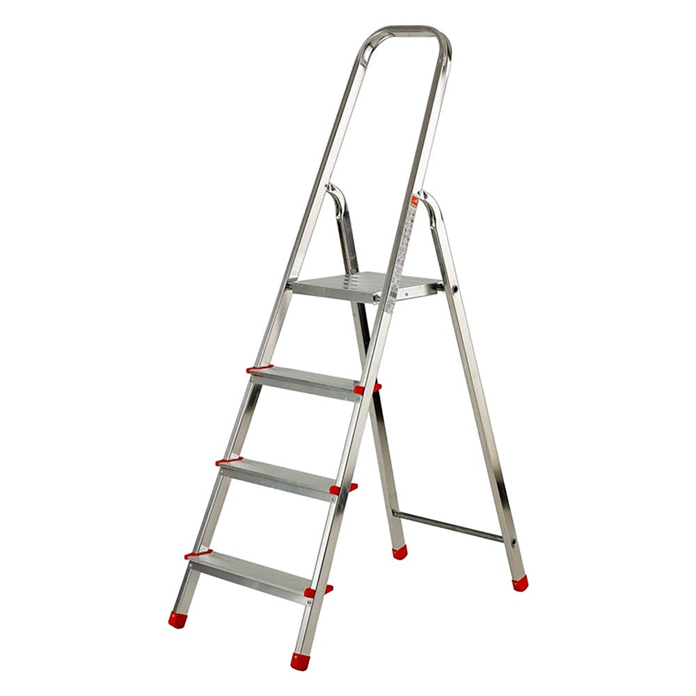 SCALA PER USO DOMESTICO 4 gradini - altezza cm. 77 (pedana) / 140 (totale)