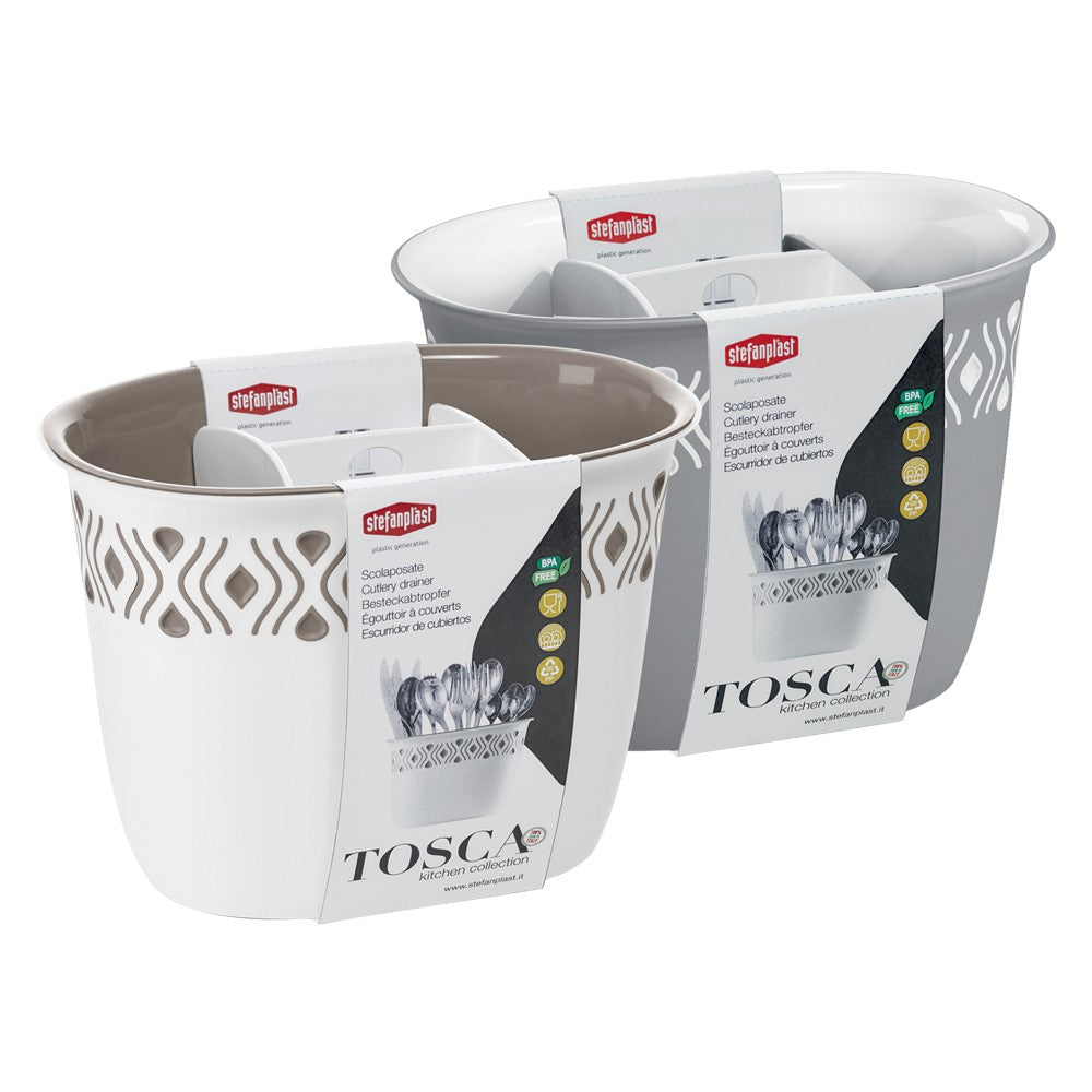 SCOLAPOSATE 'TOSCA' bianco/tortora