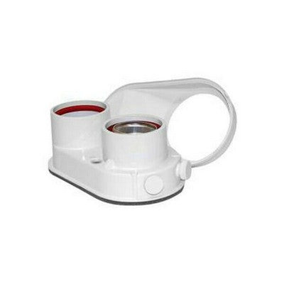 SDOPPIATORE CON PRESA ANALISI FUMI 80/80 PER SCALDABAGNO OPALIA F Misura: 80/80
