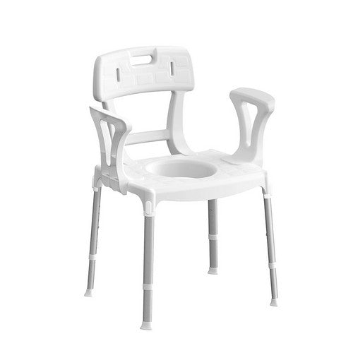 SEDIA COMODA CON BRACCIOLI E SCHIENALE Misura: Bianco