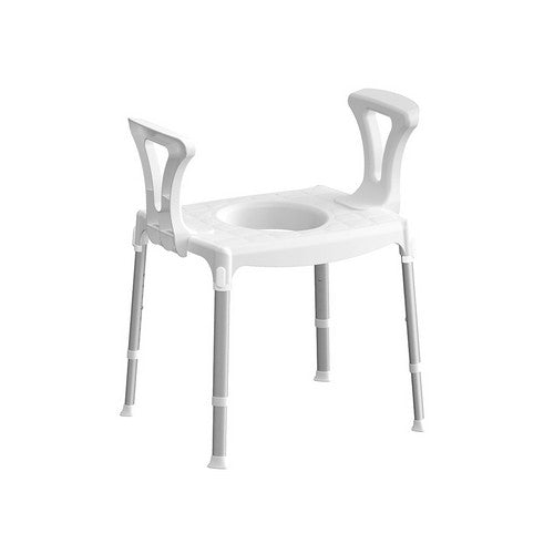 SEDIA COMODA CON BRACCIOLI Misura: Bianco