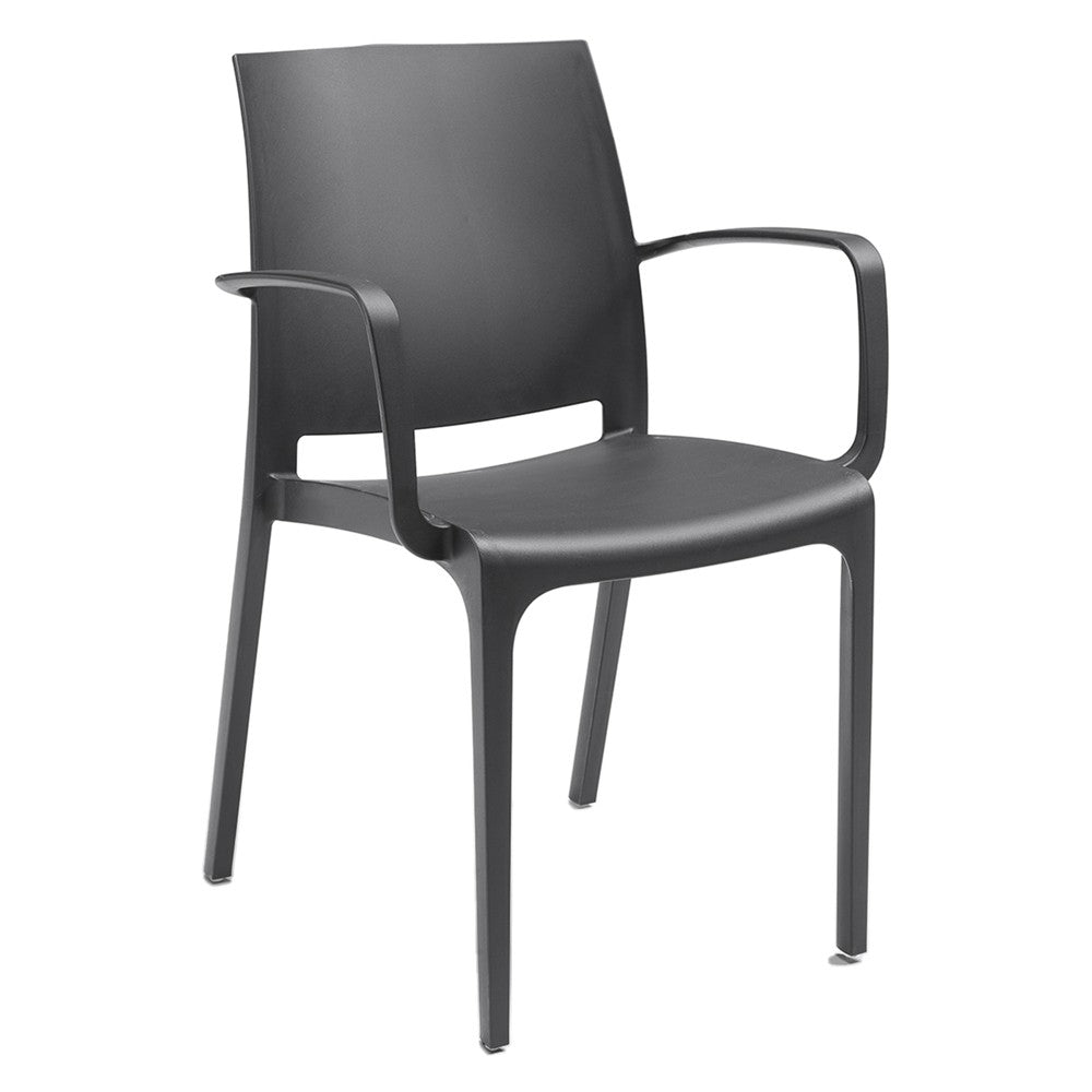 SEDIA IN POLIPROPILENE 'VOLGA ARMCHAIR' taupe