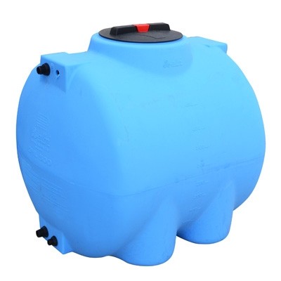 SERBATOIO IN POLIETILENE FUORI TERRA AZZURRO ORIZZONTALE Misura: 300lt - cm HxL 77.5x79