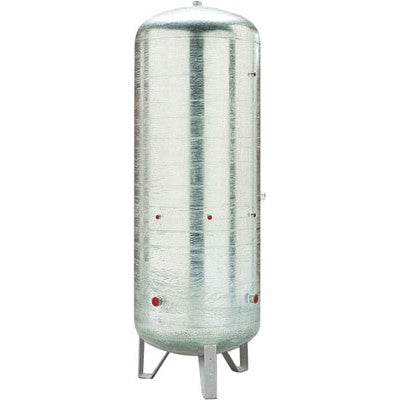 SERBATOIO ZINCATO PER ACCUMULO VERTICALE SENZA C.E. Misura: Lt 500