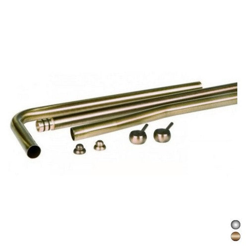 SET 3 TUBI OTTONE PER CASSETTA ALTA ANTICHIZZATA Misura: Bronzo