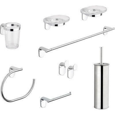 SET ACCESSORI BAGNO 8 PEZZI SERIE ZERO METAFORM Misura: Cromo