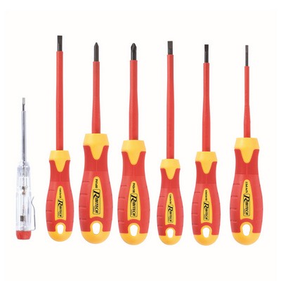 SET DI 7 CACCIAVITI DA ELETTRICISTA Misura: 2,5 - 4 - 5,5 - 6,5 - PH1 PH2