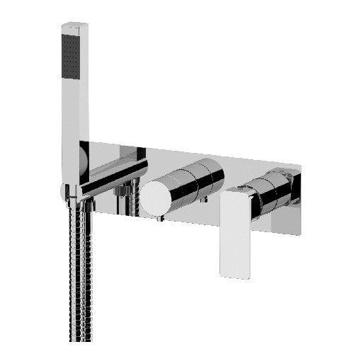 SET MISCELATORE A INCASSO A 3 VIE VASCA DOCCIA LINEA ICON Misura: Cromo