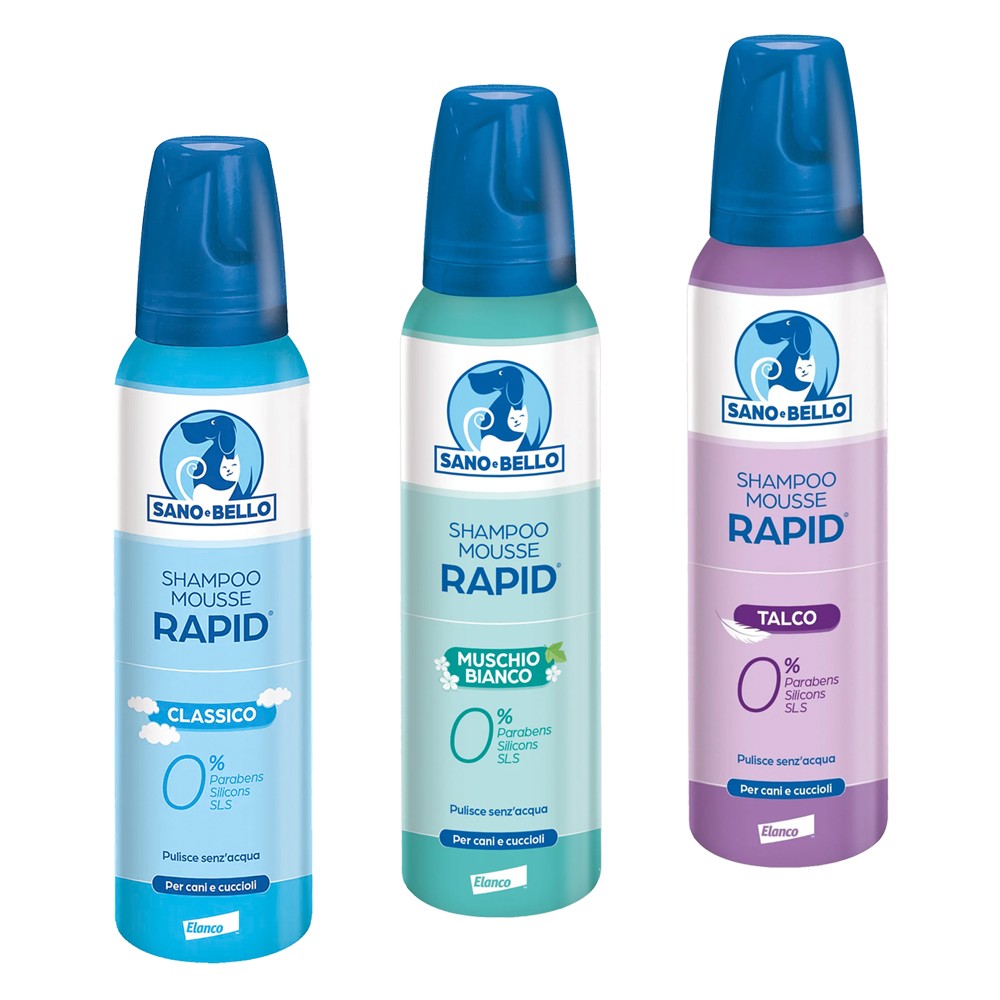 SHAMPOO MOUSSE PER CANE E CUCCIOLI 'RAPID' profumazione classic