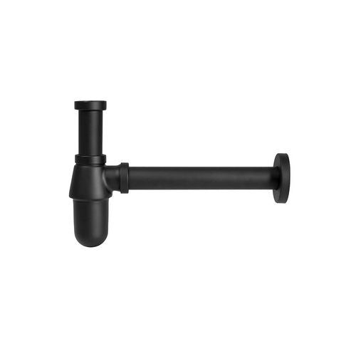 SIFONE A BOTTIGLIA IN OTTONE PER LAVABO Misura: 1"1/4 Nero opaco