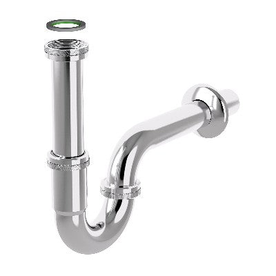 SIFONE A P IN ACCIAIO TUBULAR INOX Misura: Cromato 1"1/4 x 32 mm