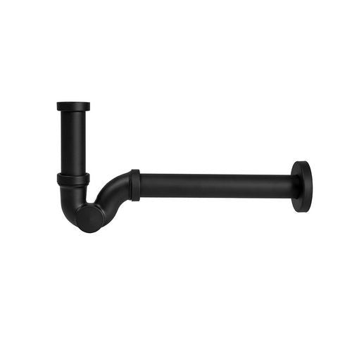 SIFONE A S IN OTTONE PER LAVABO Misura: 1"1/4 Nero opaco